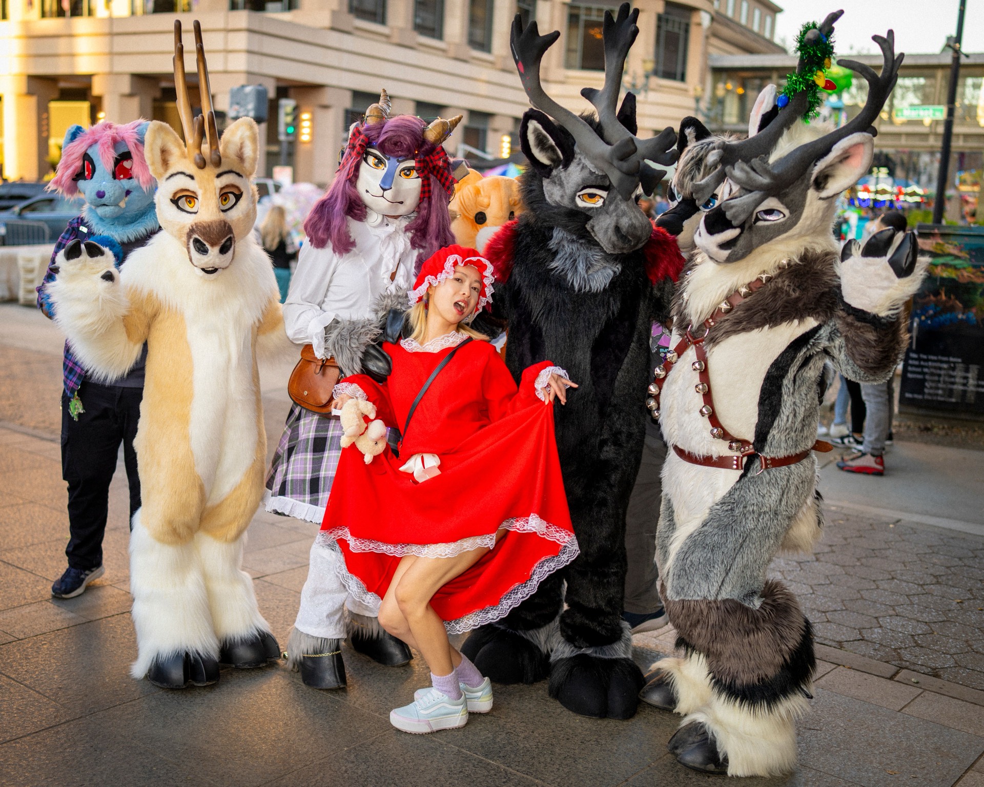 Illustrative photo of fursuiters at an outdoor gathering